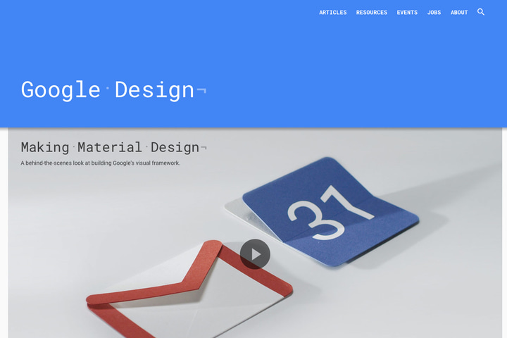 Google Design website preview